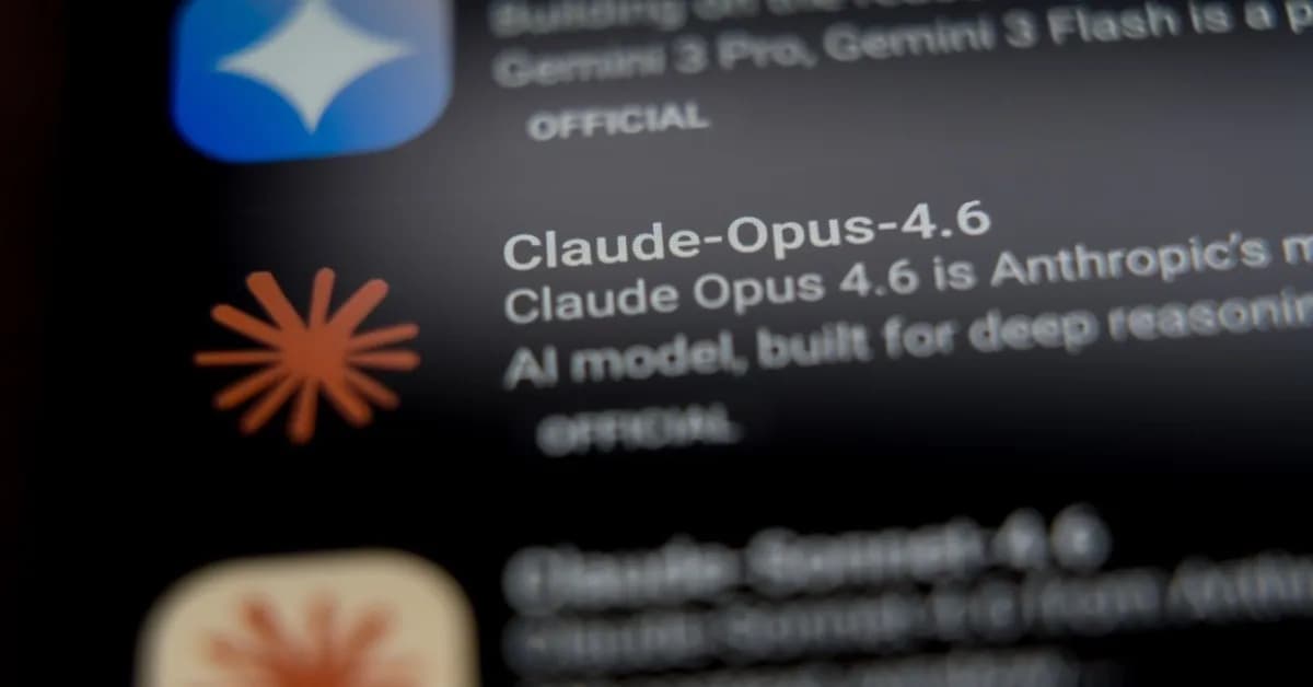 Close-up of Claude Opus 4.6 model listing on a screen, highlighting its role as a high-reasoning AI model.