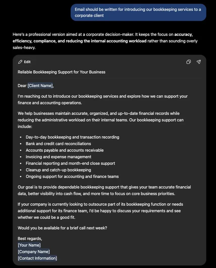 chatgpt-bookkeeping-email-after-custom-instructions.webp