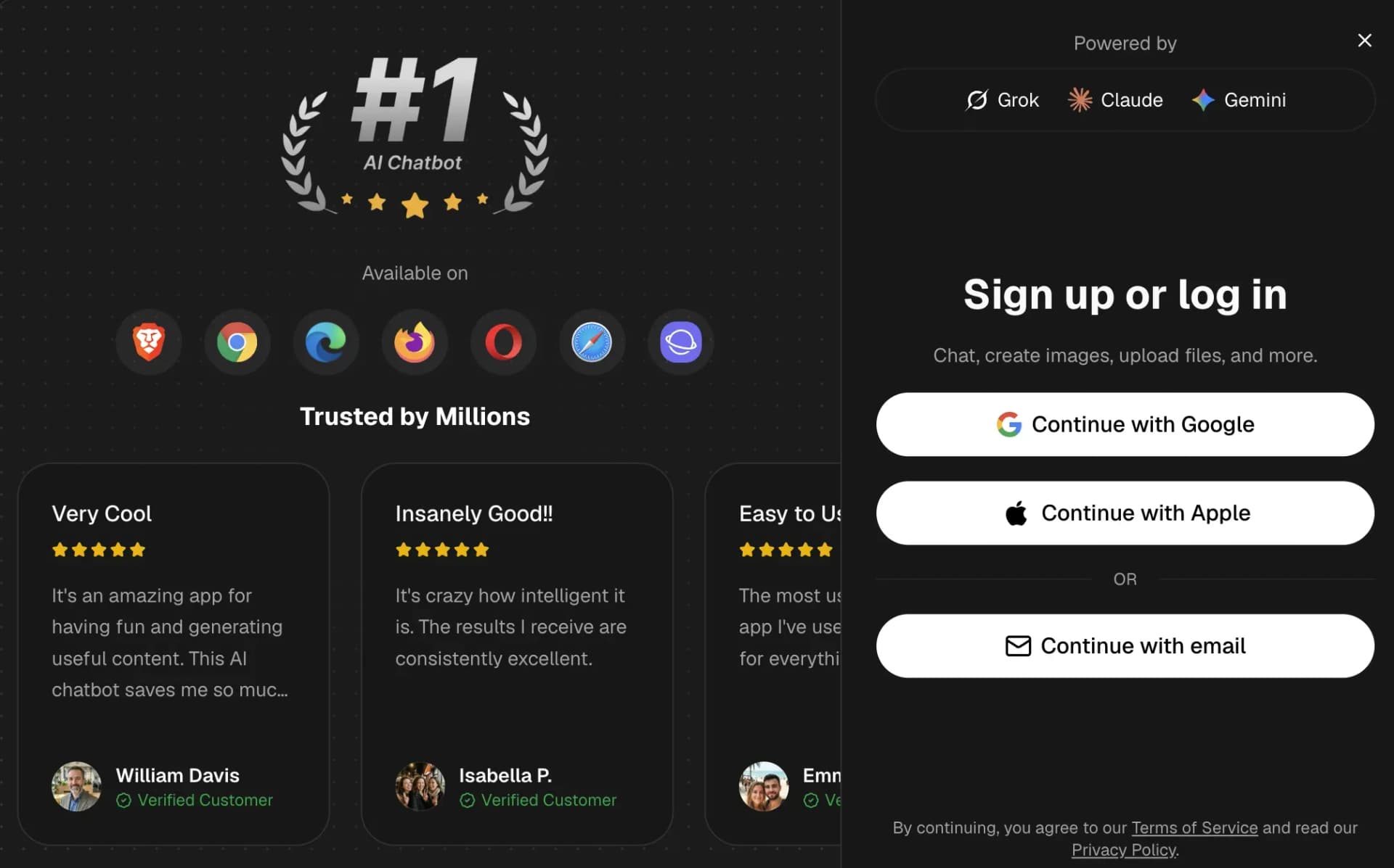 Lorka AI sign-up and login screen