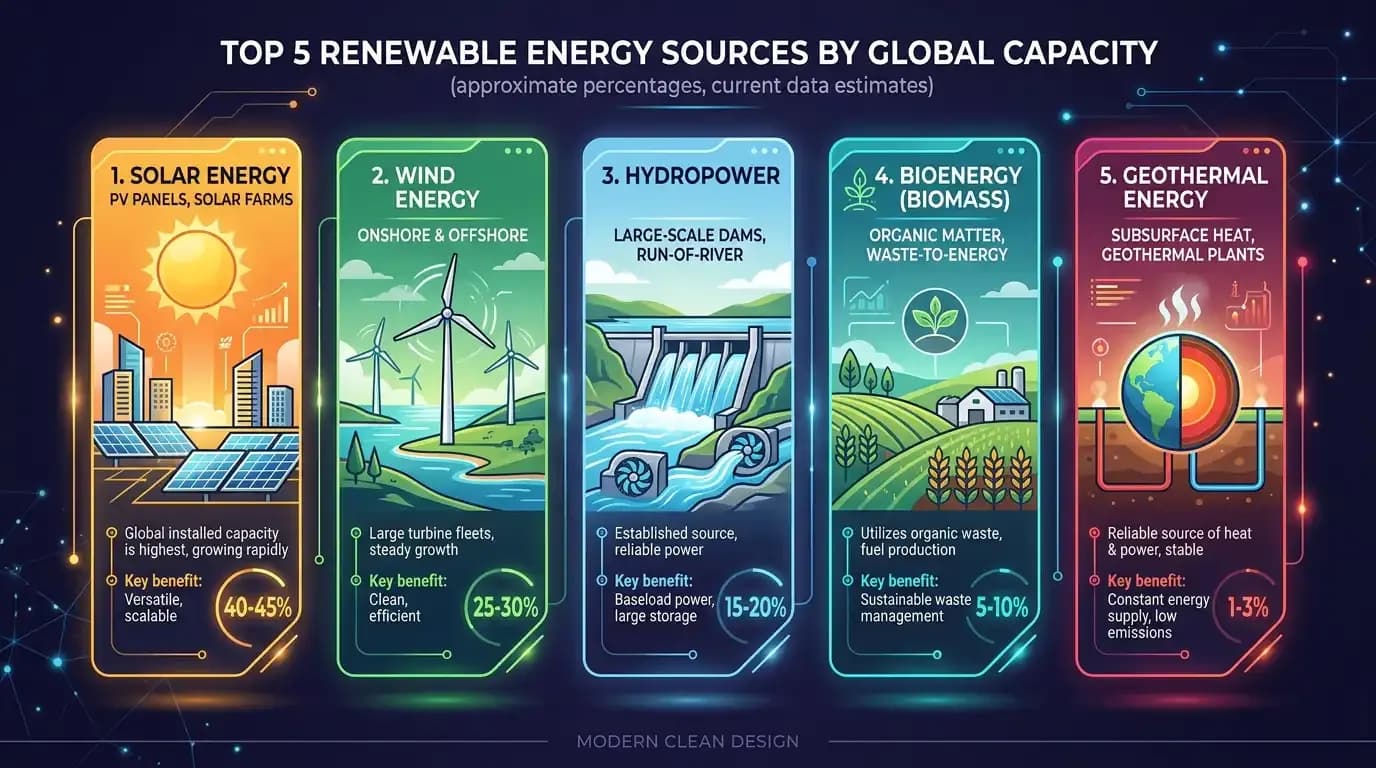 Colorful renewable energy infographic generated with Nano Banana 2, showcasing AI-created data visualization with clear icons, labels, and modern design.
