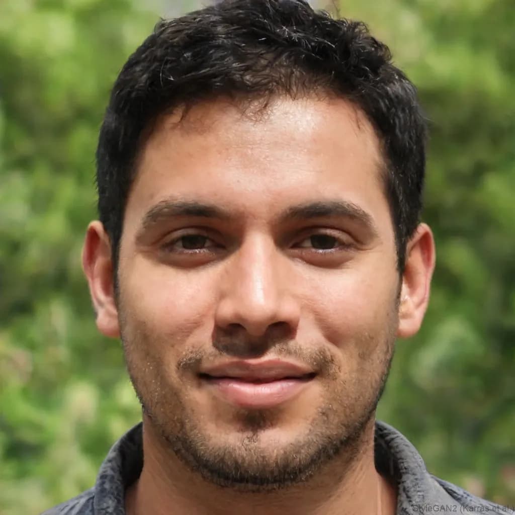 Outdoor portrait of a man with a neutral background used as a reference for GTA AI image generation.