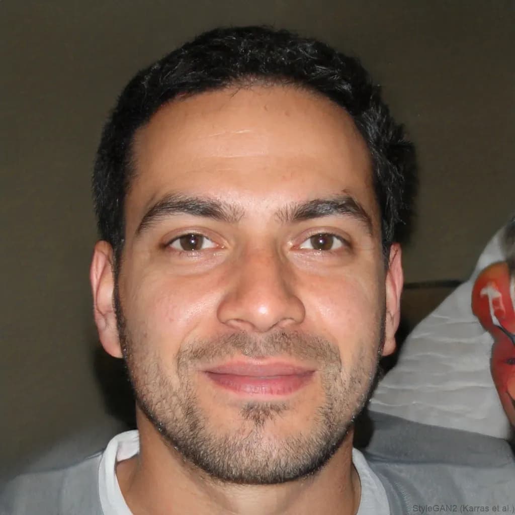 Original portrait of a smiling man suitable for generating GTA-inspired AI artwork.